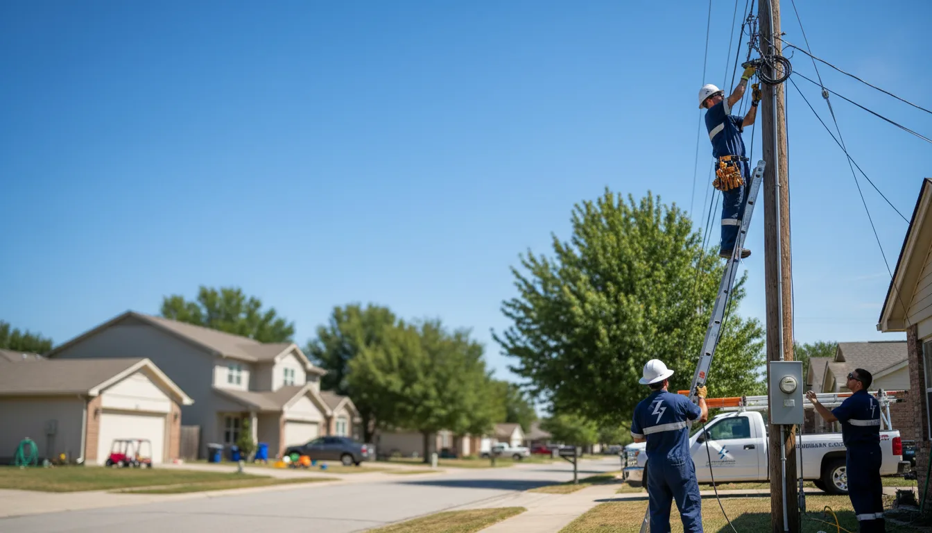 Residential electrician providing installation services in Highlands, TX